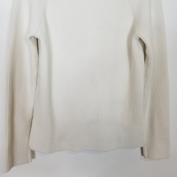 EVEREVE Women Turtleneck Pullover Sweater Sz XS White Ribbed Knit Classic - Picture 6 of 8